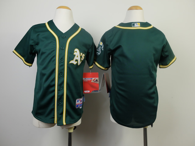 Youth Oakland Athletics Blank Green MLB Jerseys